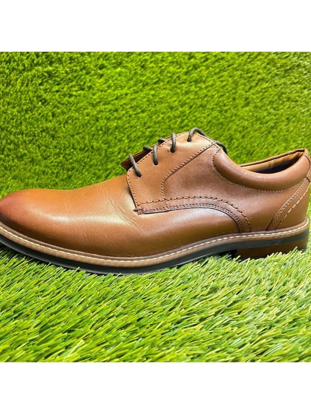 Nunn Bush Calderone Mens Size 8.5 Brown Casual Classic Plain Toe Oxford Shoes